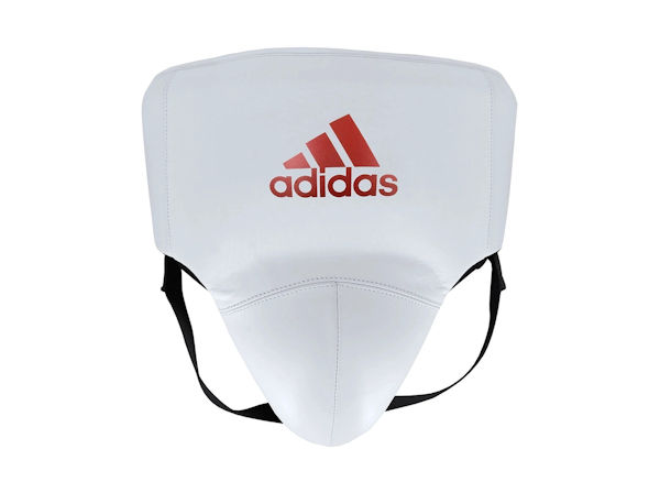 Adidas Boxing Pro Range Adistar Leather Groin Guard White Red